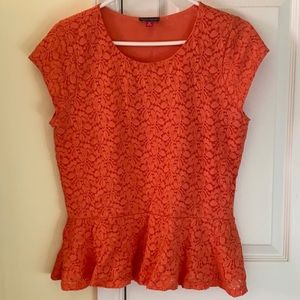 Apricot peplum top